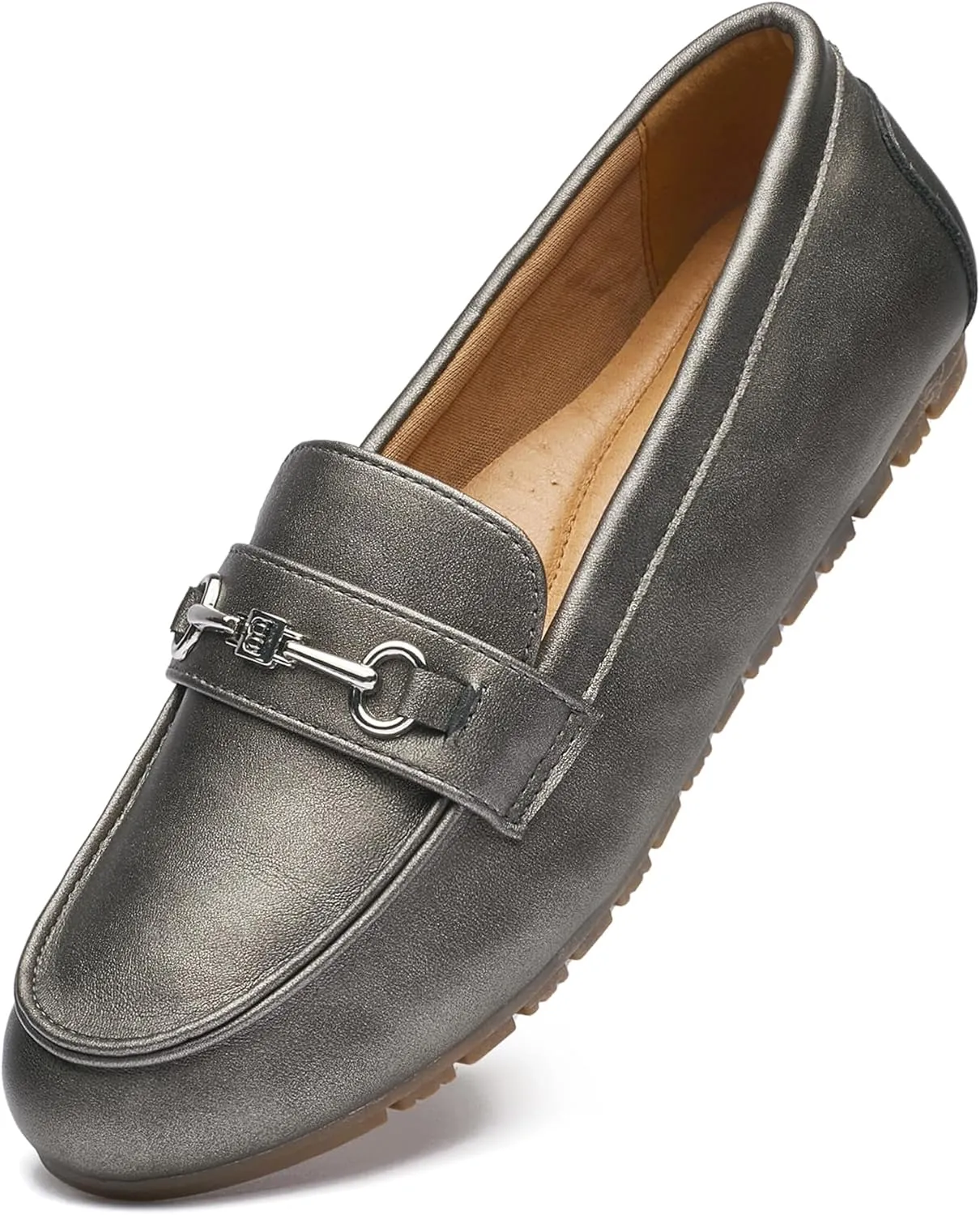 BGSTGUDS Women's Wide Loafers Shoes Cute Dressy Shoes Ladies Comfort Slip Ons Work Shoes