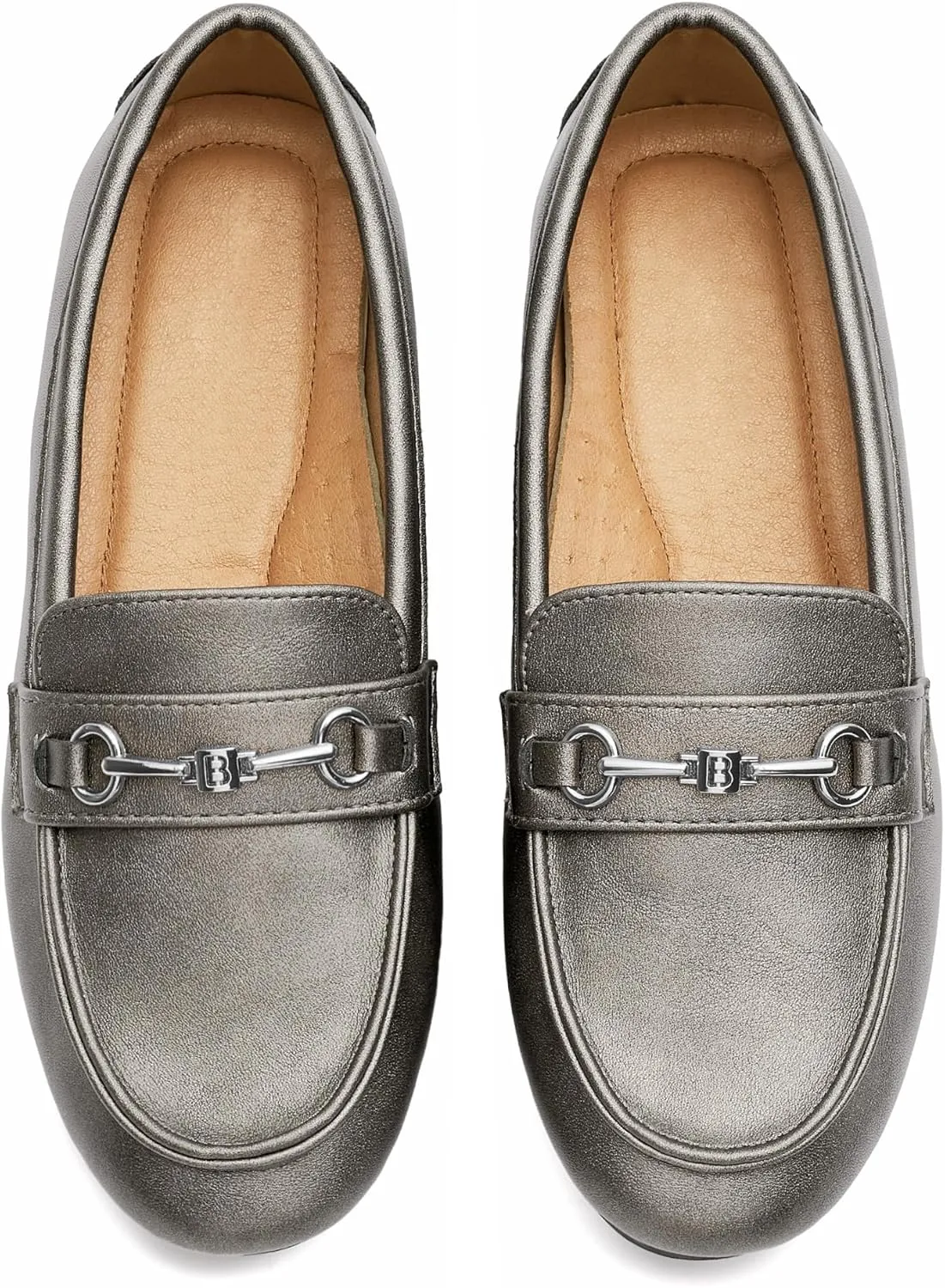 BGSTGUDS Women's Wide Loafers Shoes Cute Dressy Shoes Ladies Comfort Slip Ons Work Shoes