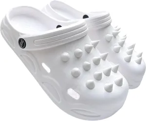 Big Size Slippers Women Clogs Sandals, Solid Color, Street Style, Rivet Creativity