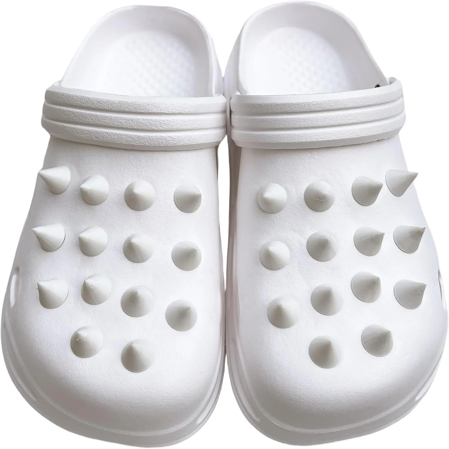 Big Size Slippers Women Clogs Sandals, Solid Color, Street Style, Rivet Creativity