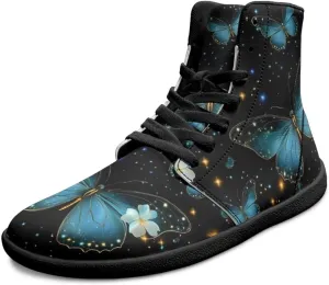 Binienty Sneakers Men's Wide Toe Box Barefoot Shoes Zero Drop Sole PU Leather Workout Running Sneakers
