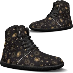 Binienty Unisex Men Women Barefoot Shoes Lace up High Top Minimalist Flat Sneakers Cross-Trainer Footwear