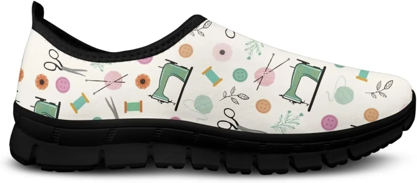 Binienty Vintage Art Loafers Women Low Cut Casual Shoes Slip On Walking Sneakers Pull-On Loafer Flats