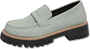 Bootara Loafers Women, Bootara Women's Plus Size Casual Retro Suede Loafers with Chunky Heel Platform
