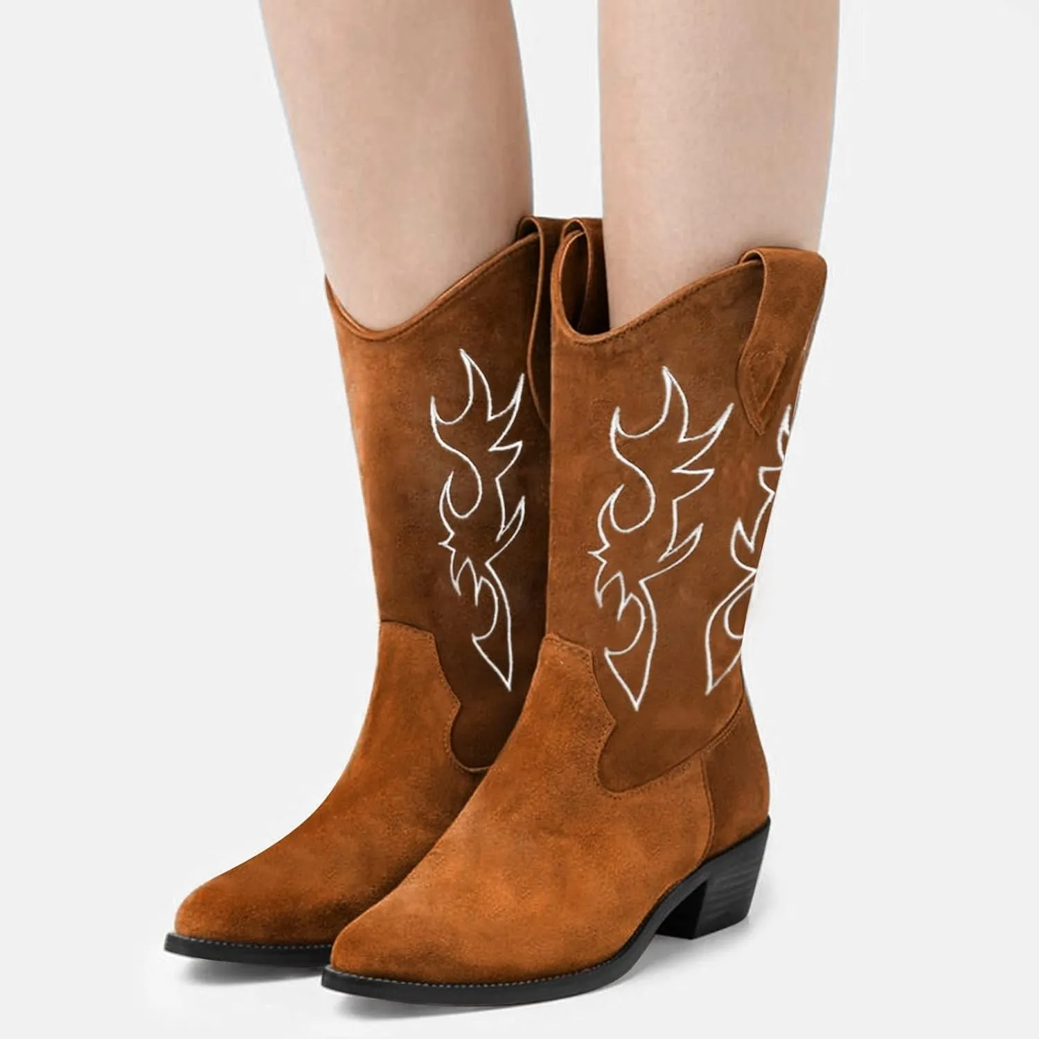 Boots High Retro Zip Women's Chunky Fashion Breathable Short Heels Shoes Women's Boots