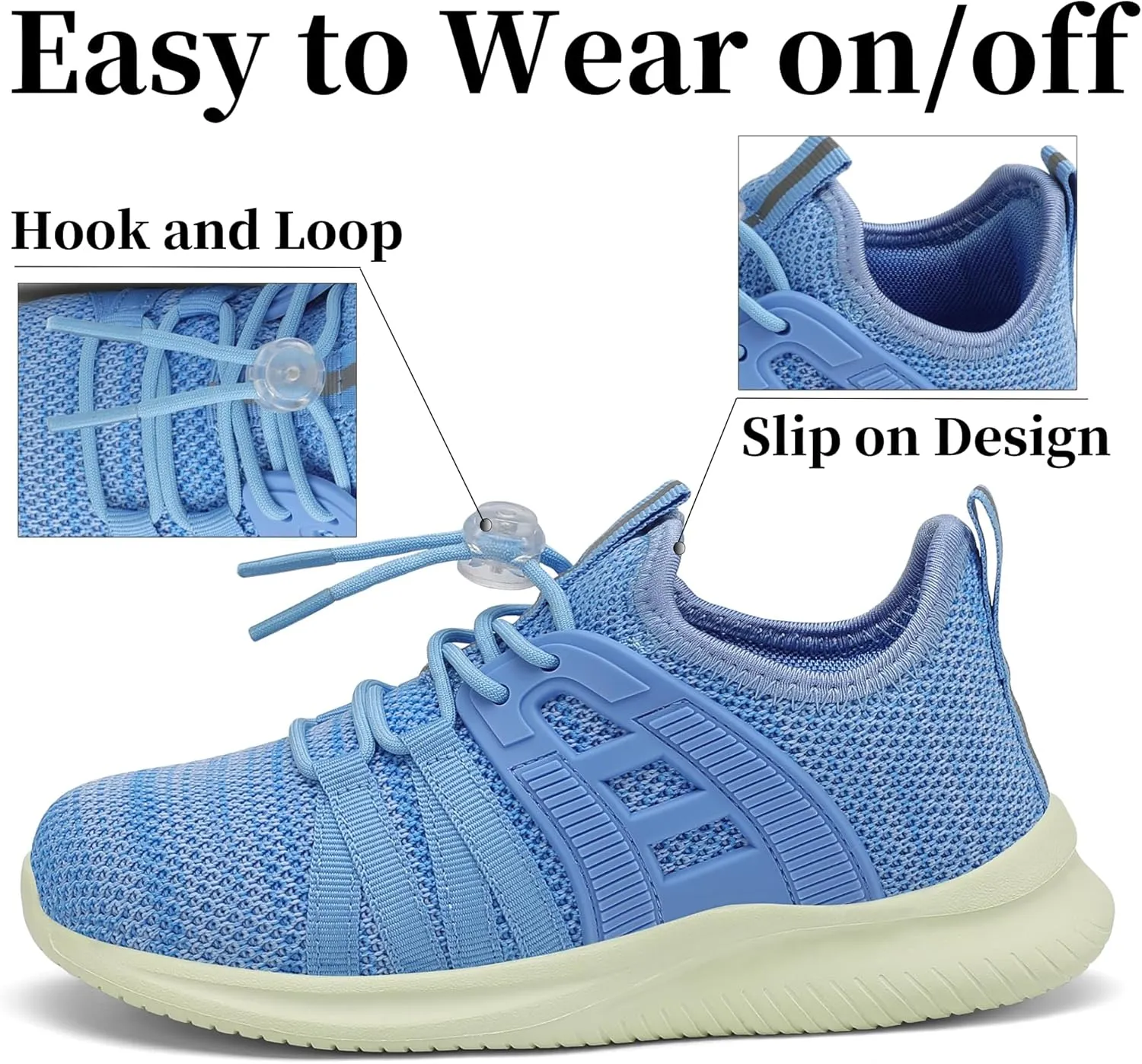 Boys Girls Sneakers Lightweight Kids Tennis Shoes Breathable Running Shoes Comfortable Toddler/Little Kid/Big Kid
