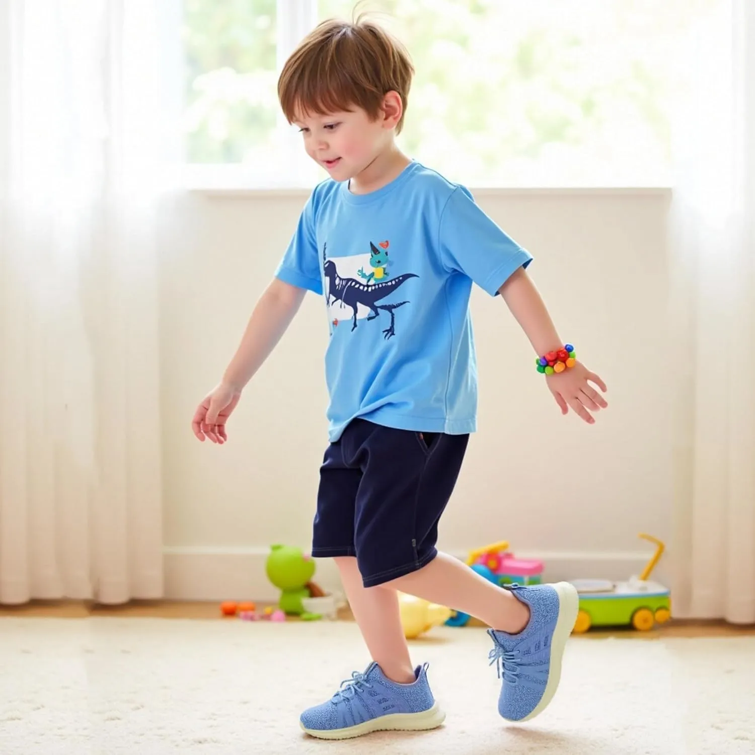Boys Girls Sneakers Lightweight Kids Tennis Shoes Breathable Running Shoes Comfortable Toddler/Little Kid/Big Kid