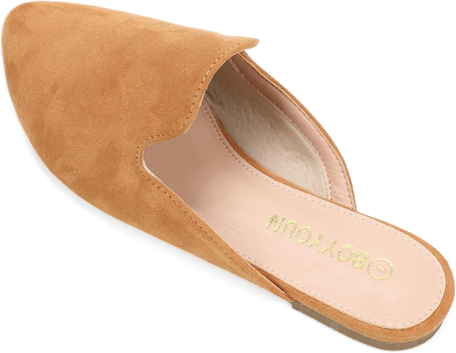BOYYOUN Mules for Women Comfortable Slip On Backless Flats Pointed Toe Loafers for Work and Casual Wear Low Heel Closed Shoes Womens Mule