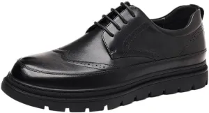 Business Leather Shoes Men's S Casual Soft Sole Loafers Height Increase Wear-Resistant Men Shoes