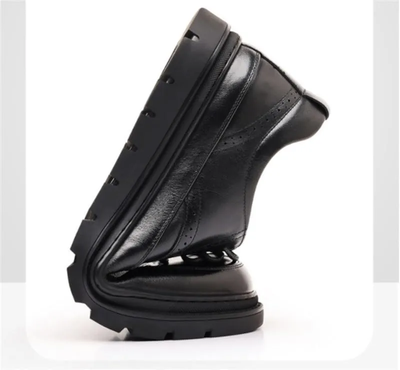 Business Leather Shoes Men's S Casual Soft Sole Loafers Height Increase Wear-Resistant Men Shoes