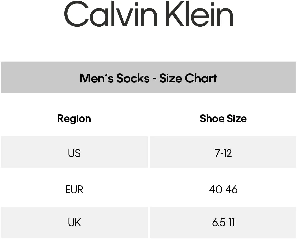 Calvin Klein Men's Crew Socks - 8 Pack Soft Cotton Blend Cushioned and Cuffed Dress Socks for Work & Daily Wear (Size: 7-12)