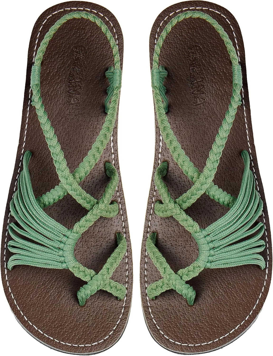 Capana Woven Women's Flat Sandals - Strappy Braided Sandals, Beach Sandals for Women Dressy Summer, Rope Bohemian Sandals, Spring Casual Womens Shoes, Comfy Boho Flats for Teen Girls – Banyan