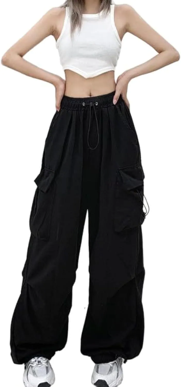 Cargo Pants Women Baggy Parachute Pants Woman Mutil Pockets Loose Fit Y2K Casual Pants for Women