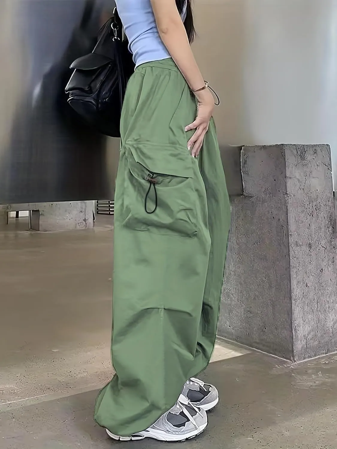 Cargo Pants Women Baggy Parachute Pants Woman Mutil Pockets Loose Fit Y2K Casual Pants for Women