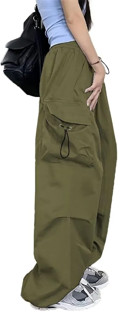 Cargo Pants Women Baggy Parachute Pants Woman Mutil Pockets Loose Fit Y2K Casual Pants for Women