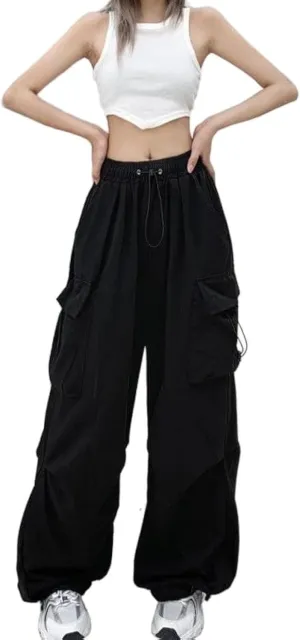 Cargo Pants Women Baggy Parachute Pants Woman Mutil Pockets Loose Fit Y2K Casual Pants for Women