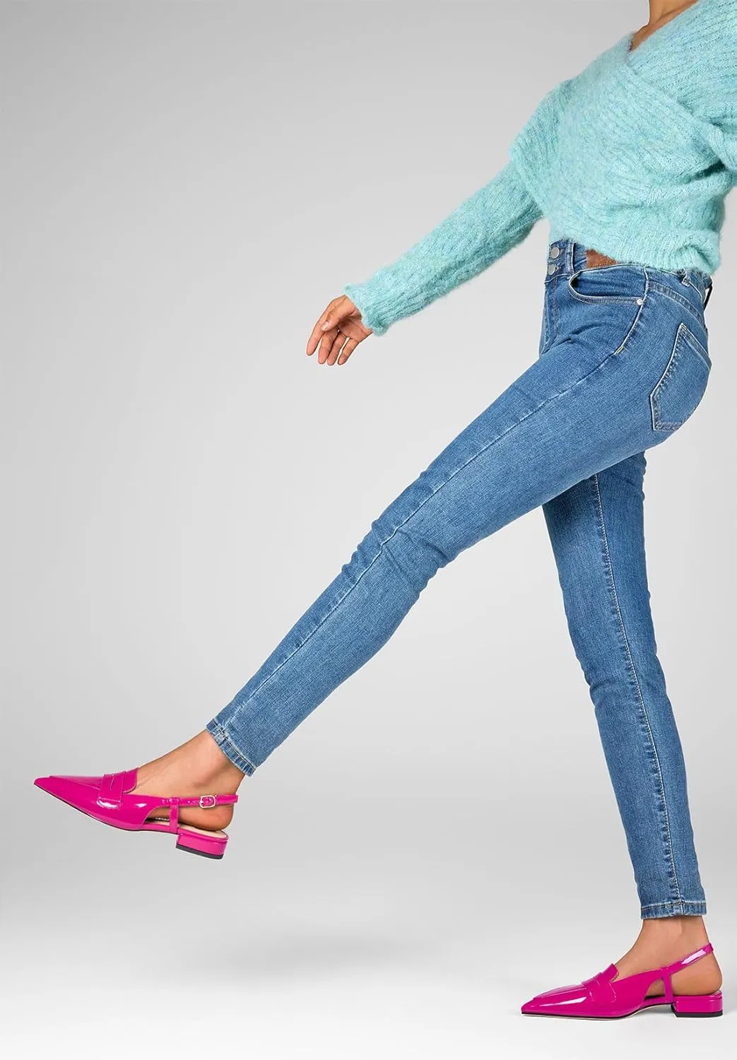 Castamere Slingback Flats for Women Close Pointed Toe Loafers Low Heel Slip-on Pumps Office Casual Dress Shoes 0.8 Inches Heels