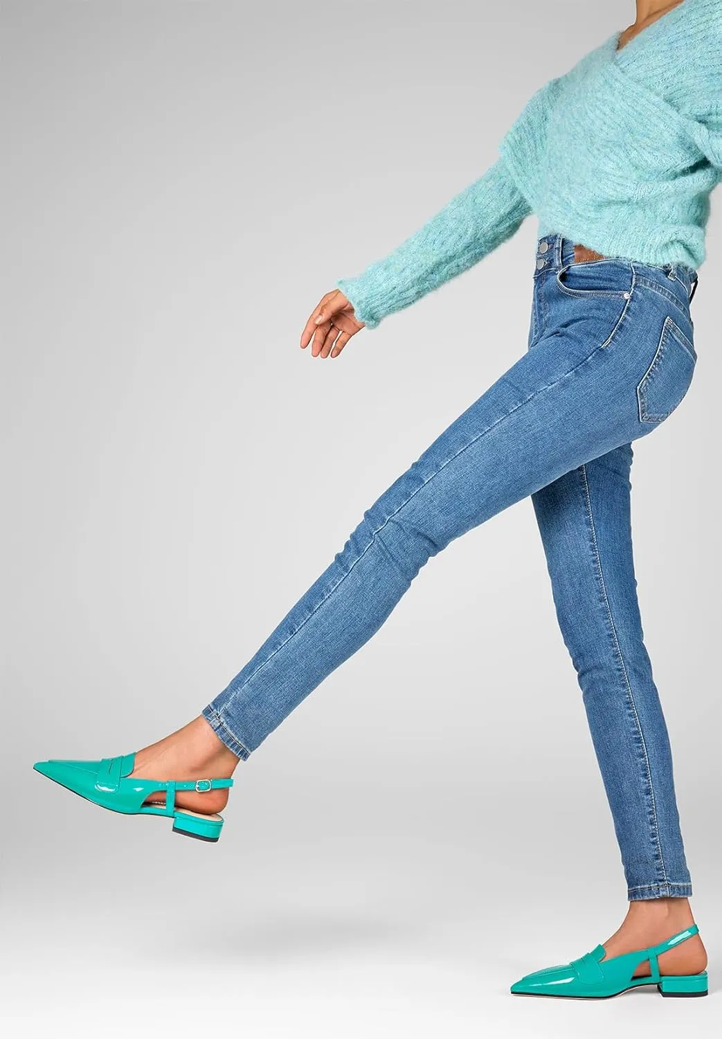 Castamere Slingback Flats for Women Close Pointed Toe Loafers Low Heel Slip-on Pumps Office Casual Dress Shoes 0.8 Inches Heels