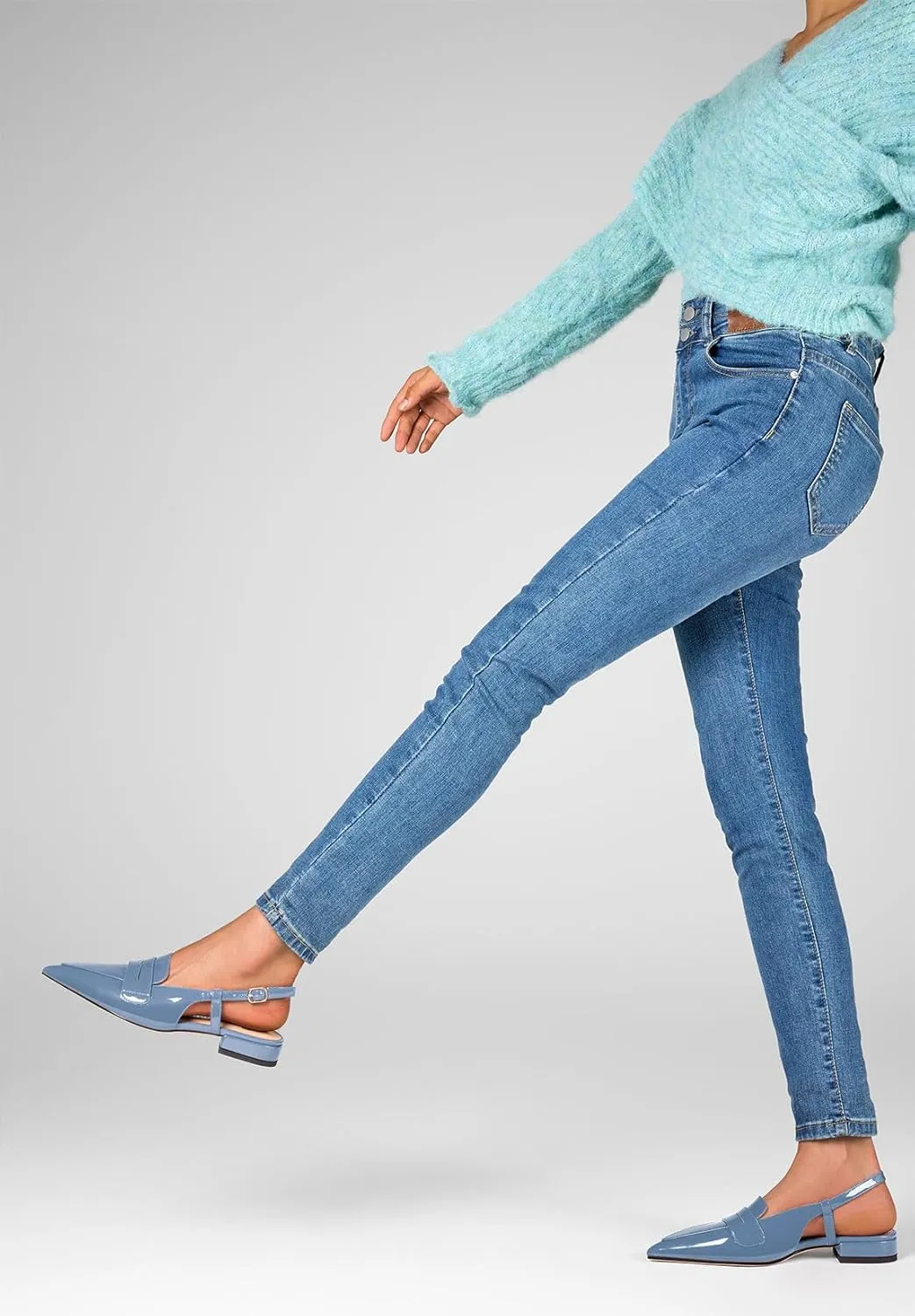 Castamere Slingback Flats for Women Close Pointed Toe Loafers Low Heel Slip-on Pumps Office Casual Dress Shoes 0.8 Inches Heels