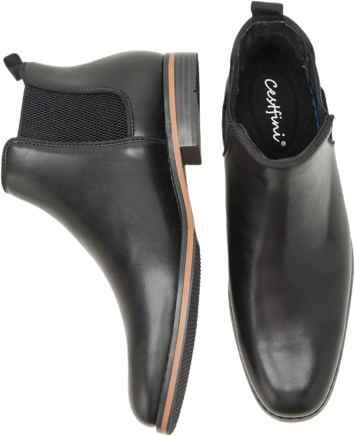Cestfini Men Chelsea Boots Casual Suede Dress Boots Comfortable Oxfords Ankle Boots for Men