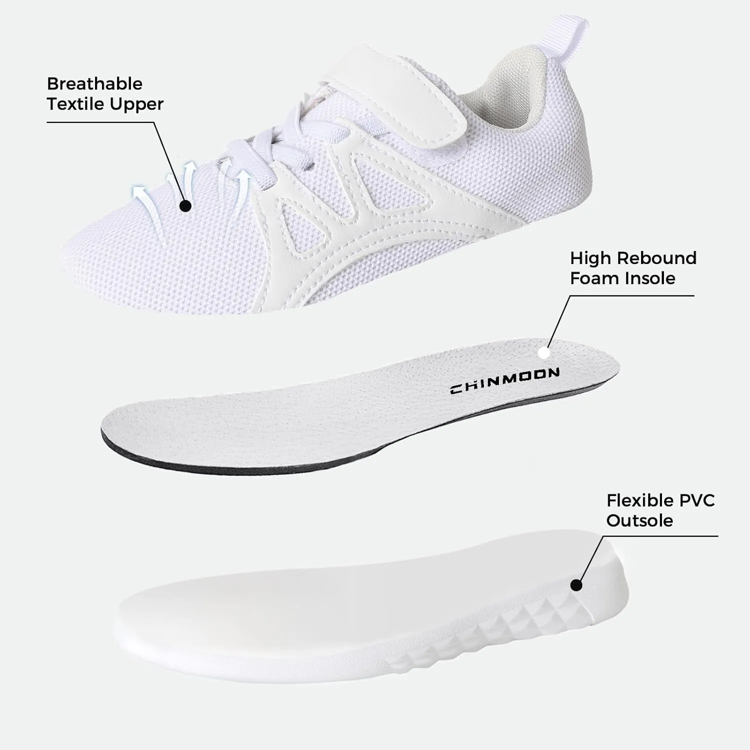 CHIN·MOON Boys Girls Lightweight Running Shoes Kids Tennis Walking Shoes Breathable Sports Sneakers (Little Kid/Big Kid)