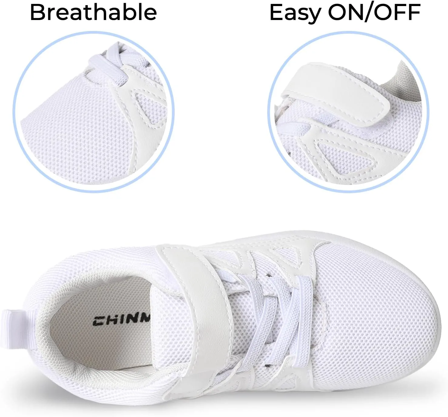 CHIN·MOON Boys Girls Lightweight Running Shoes Kids Tennis Walking Shoes Breathable Sports Sneakers (Little Kid/Big Kid)