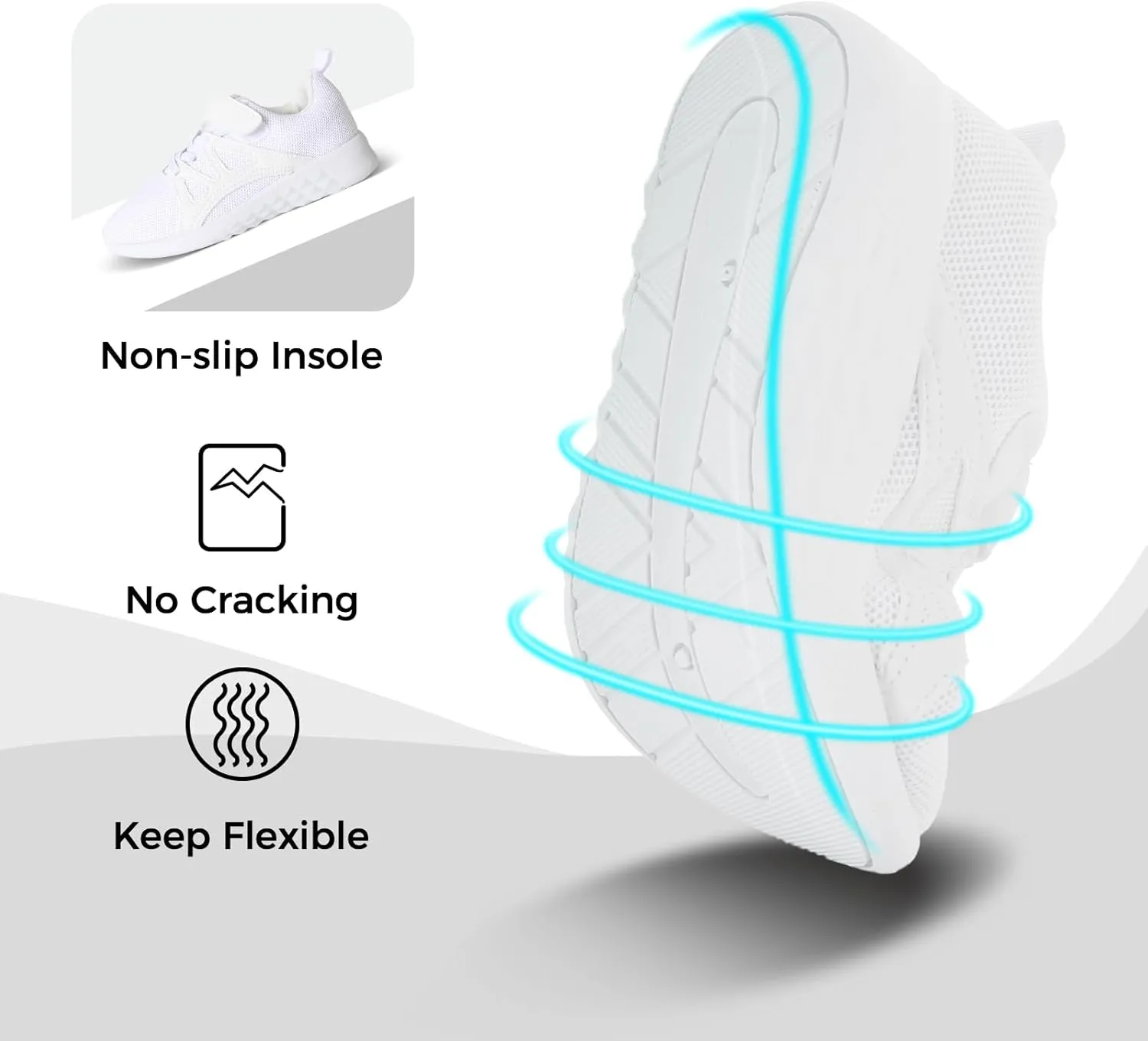 CHIN·MOON Boys Girls Lightweight Running Shoes Kids Tennis Walking Shoes Breathable Sports Sneakers (Little Kid/Big Kid)