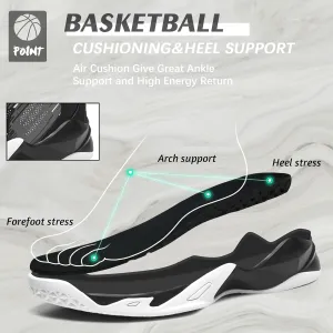 CJSPORX Men's Basketball Shoes Breathable Non-Slip Sneakers Fashionable Sports