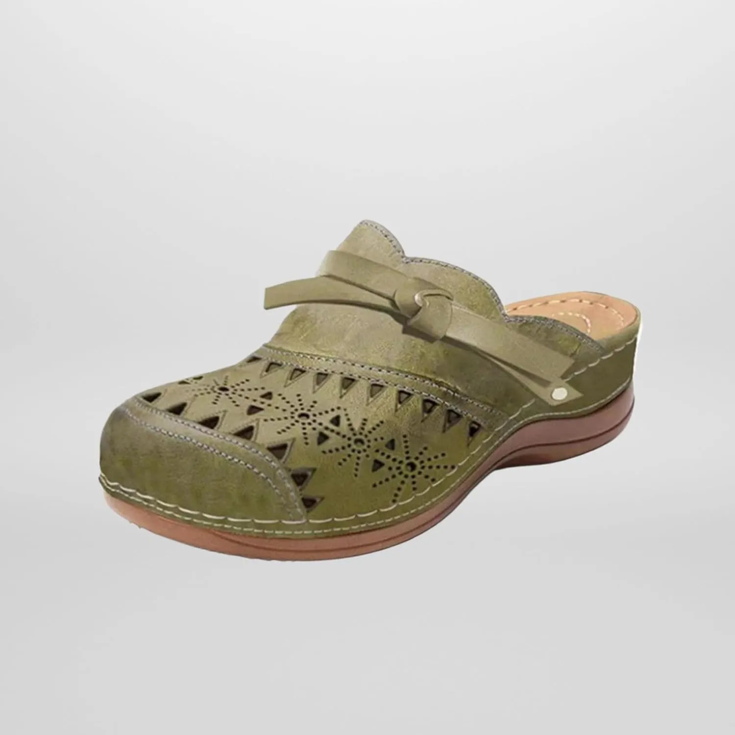 Clogs for Women 2025 Summer Comfortable Wedge Sandals Breathable Hollow Out Closed Toe Slip On Slippers Beach Arch Support Outdoor Slippers Round Platform Shoes