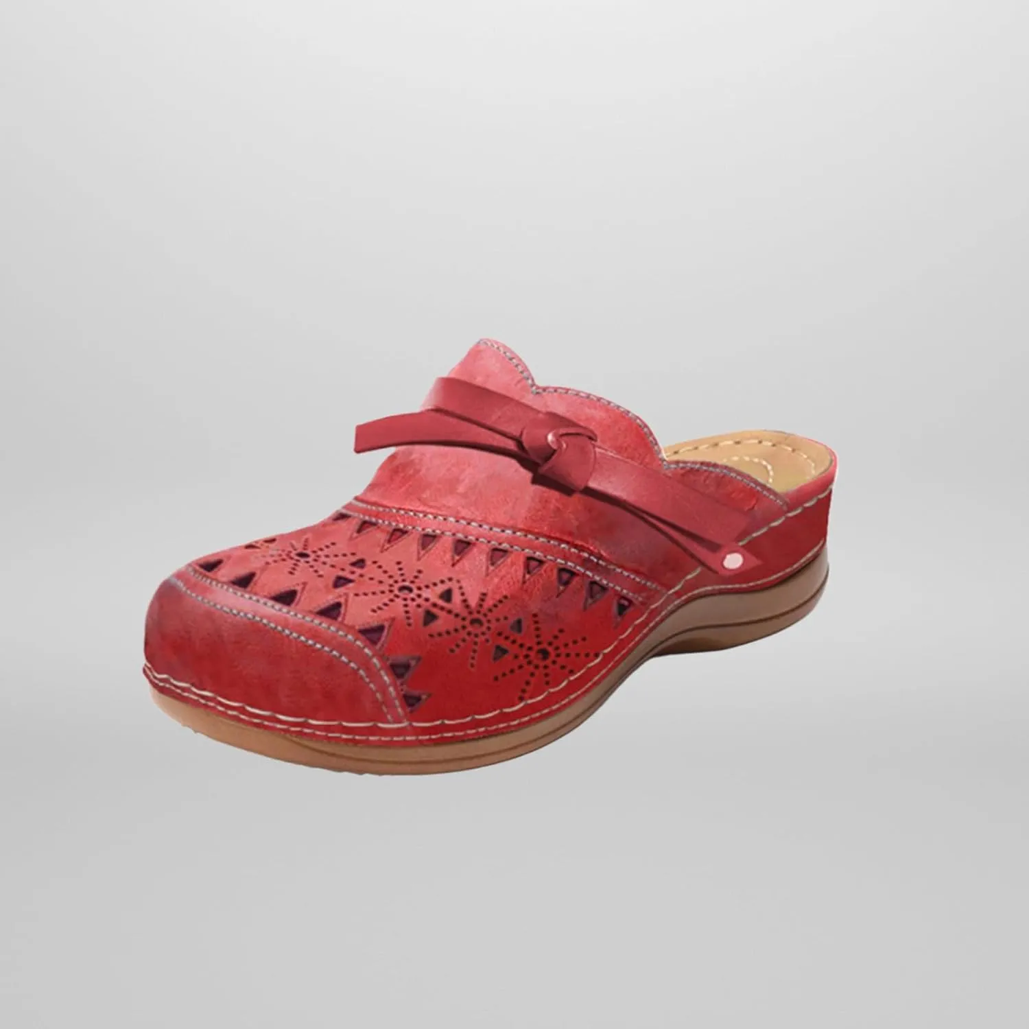 Clogs for Women Comfortable Closed Toe Flat Sandals Wide Width Wedge Sandal Arch Support Slip On Shoes Dressy Walking Flats Round Toe Bow Mules Casual Summer Beach Slippers