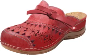 Clogs for Women Comfortable Closed Toe Flat Sandals Wide Width Wedge Sandal Arch Support Slip On Shoes Dressy Walking Flats Round Toe Bow Mules Casual Summer Beach Slippers