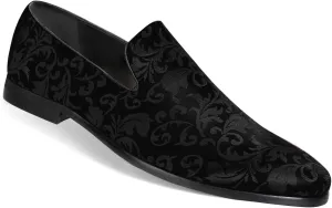 Cloudstyle Men's Vintage Dress Loafers Shoes Fashion Floral Satin Slip-On Prom Tuxedo Shoes