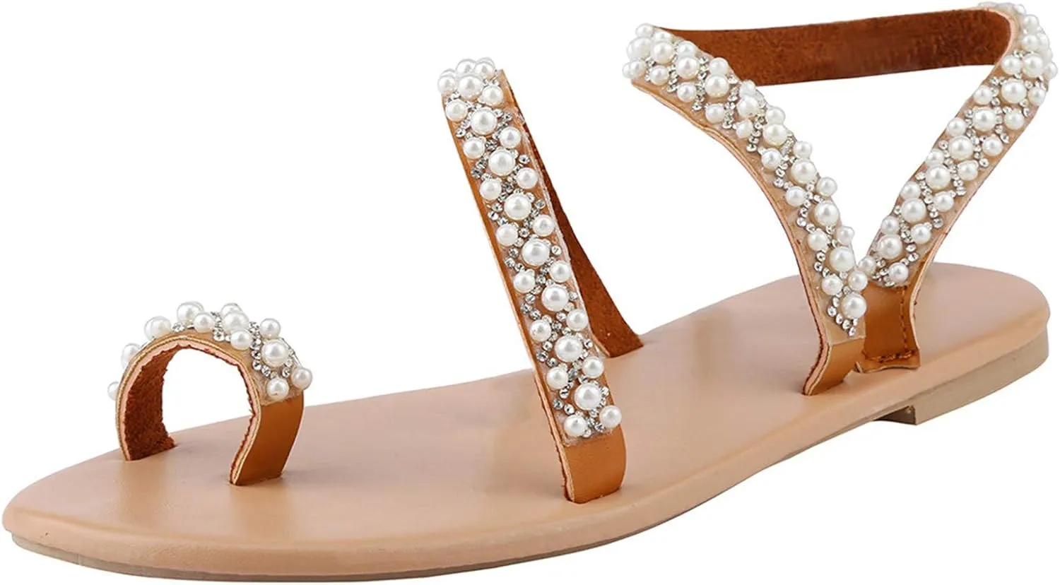 Comfortable Slip on Slide Sandals for Women Comfort Elastic Strap Flat Sandal Fashion Bow Flats for Women