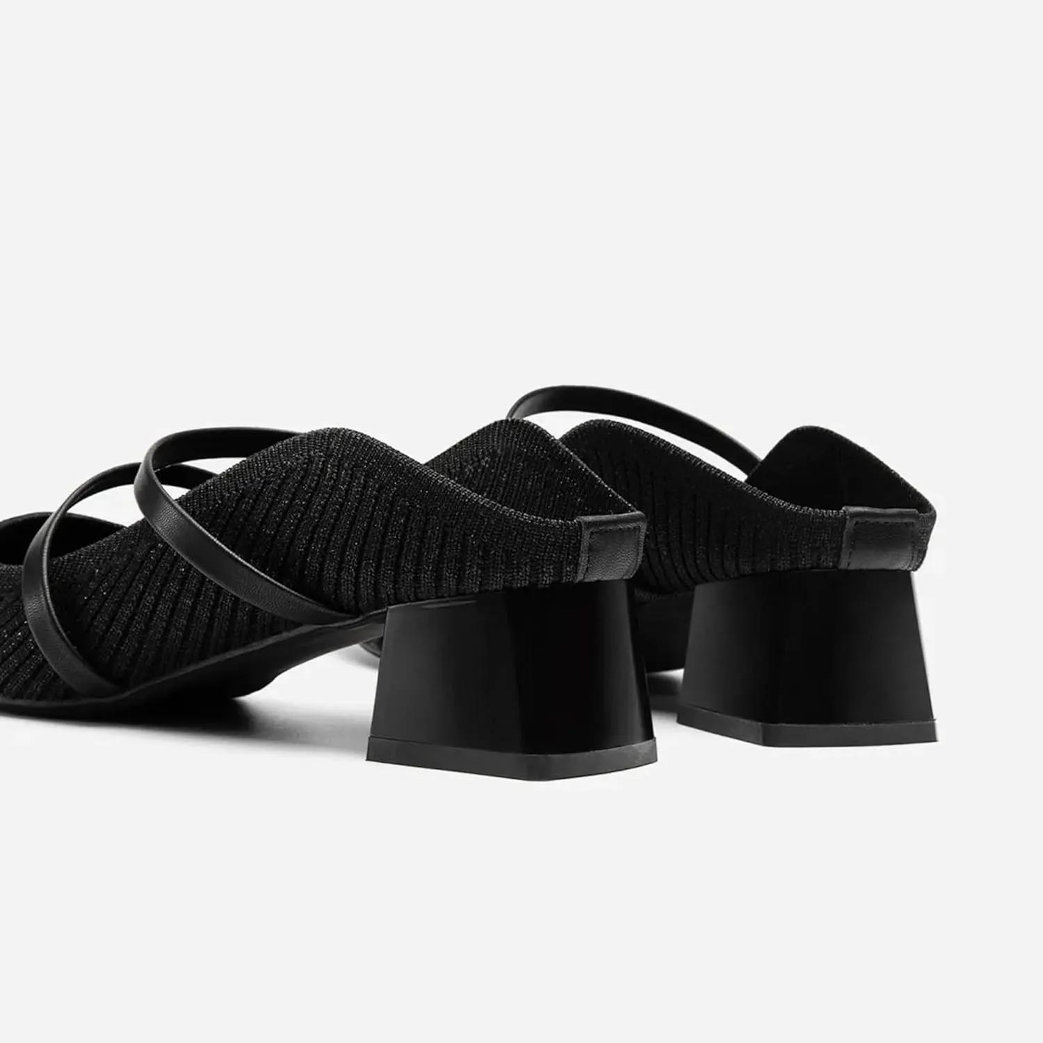 Commute Pointed Toe Solid Color Heeled Mules
