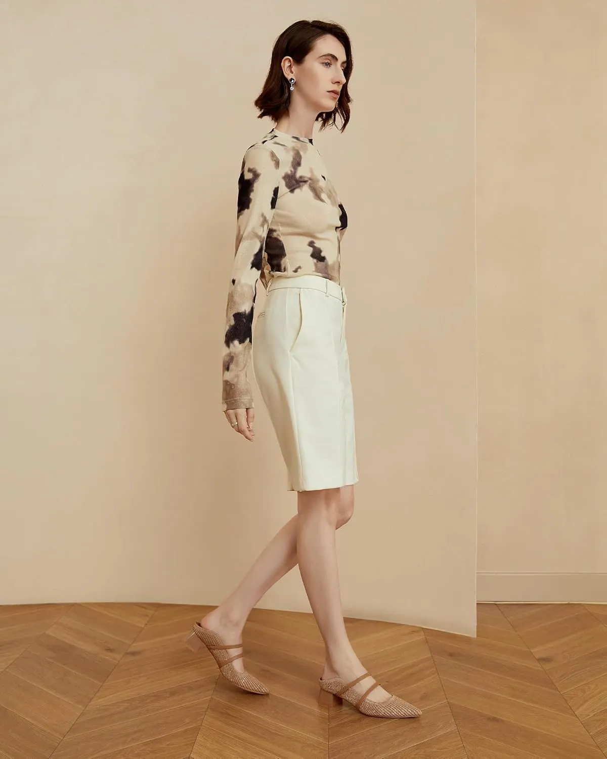 Commute Pointed Toe Solid Color Heeled Mules