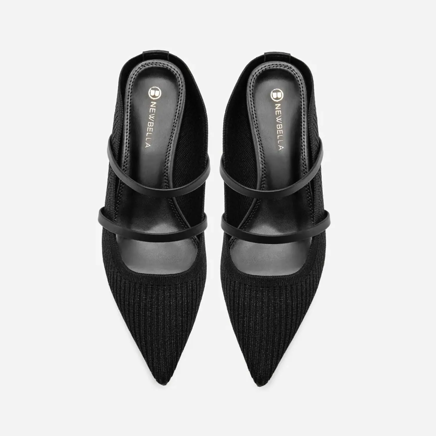 Commute Pointed Toe Solid Color Heeled Mules