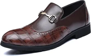 COSIDRAM Men's Dress Shoes Oxfords Slip on Classic Modern Formal Leather Shoes Casual Loafers