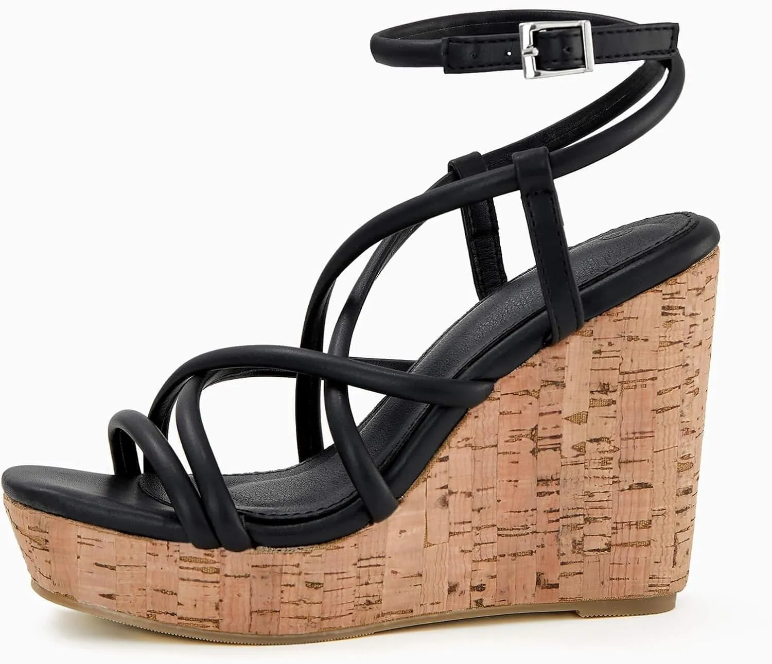 Coutgo Women Platform Wedge Sandals Cork Slingback Wedges Espadrilles Heels Summer Shoes