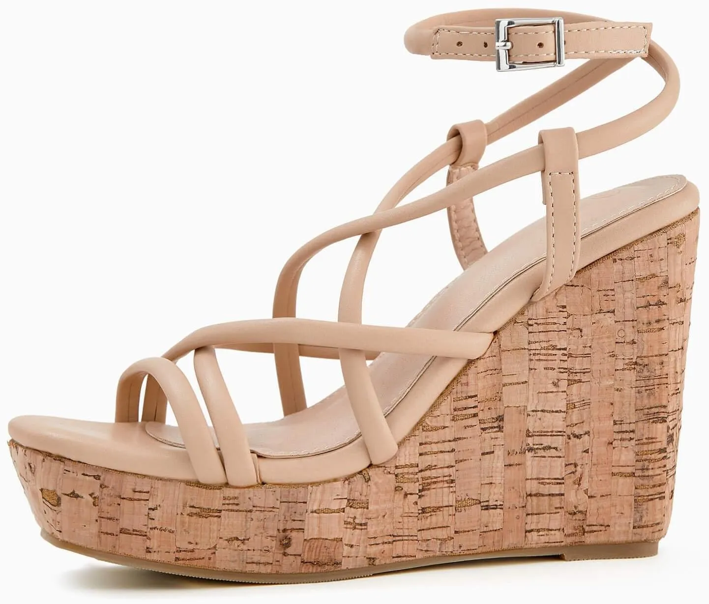Coutgo Women Platform Wedge Sandals Cork Slingback Wedges Espadrilles Heels Summer Shoes