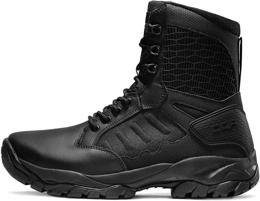 CQR Men's Military Tactical Boots, Lightweight 6 Inches Combat Boots, Durable EDC Outdoor Work Boots