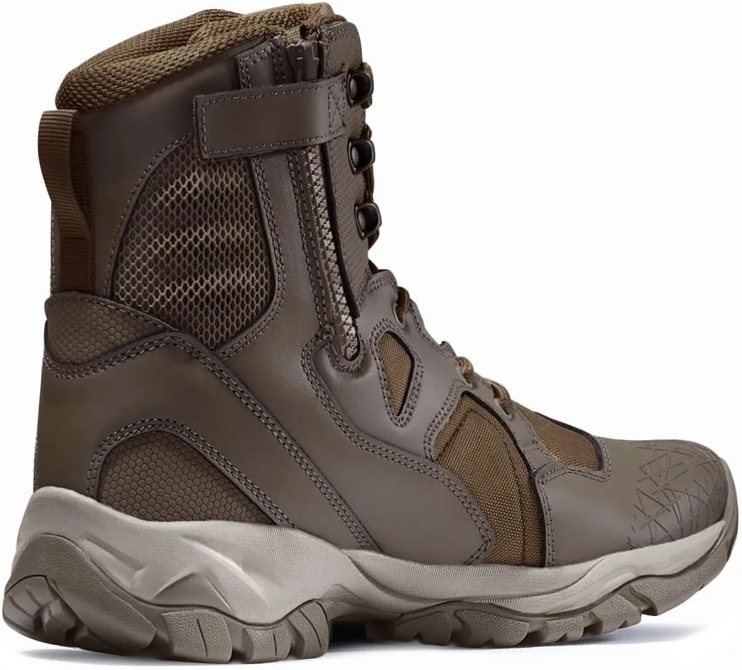 CQR Men's Military Tactical Boots, Lightweight 6 Inches Combat Boots, Durable EDC Outdoor Work Boots