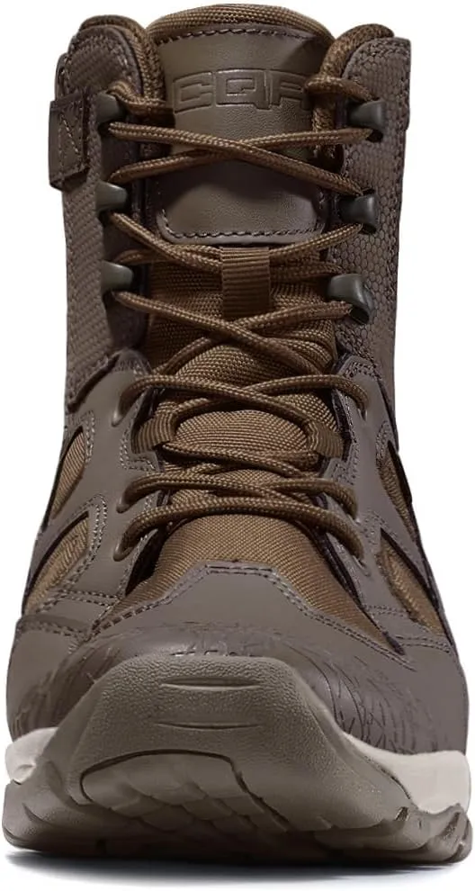 CQR Men's Military Tactical Boots, Lightweight 6 Inches Combat Boots, Durable EDC Outdoor Work Boots