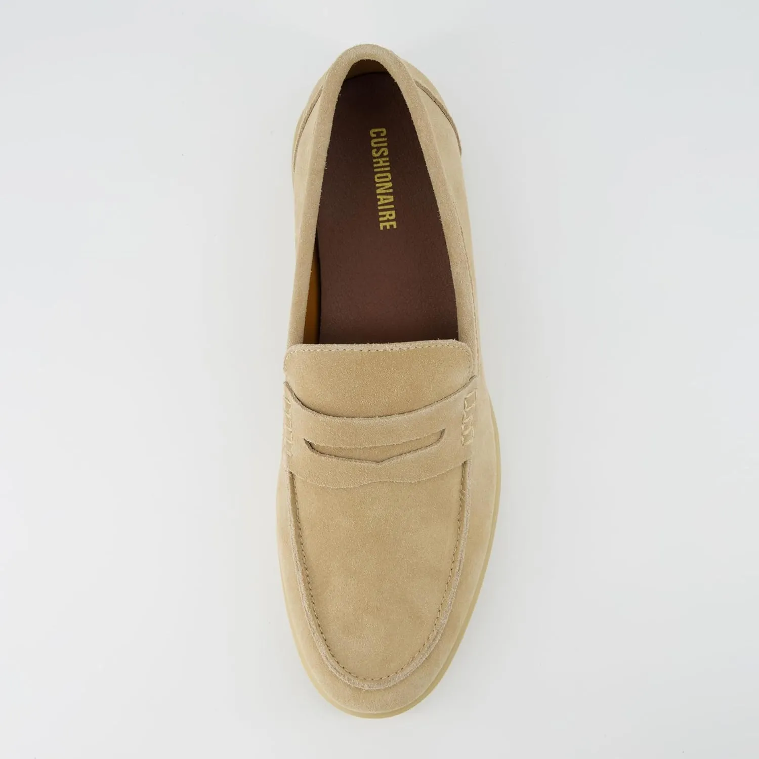 CUSHIONAIRE Selby Men's Genuine Leather Slip-On Casual Penny Loafers – Memory Foam, Rubber Sole