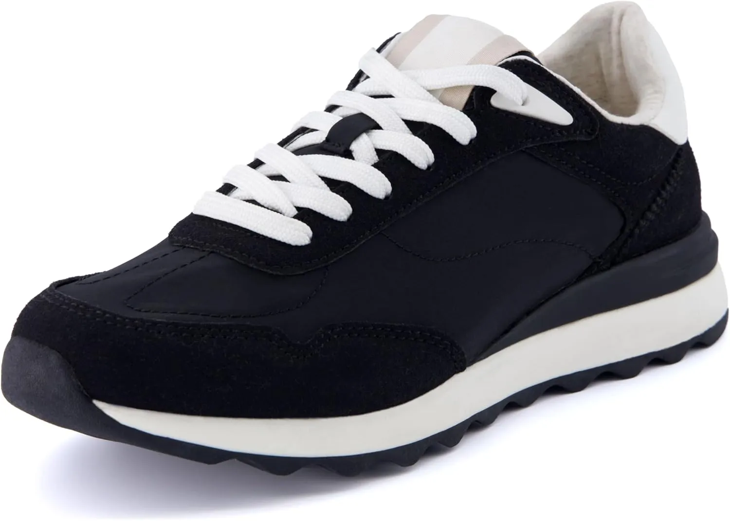 CUSHIONAIRE Women's Kicks lace up Nylon Sneaker  Comfort Foam, Wide Widths Available