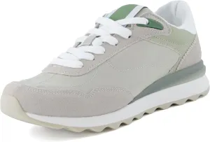 CUSHIONAIRE Women's Kicks lace up Nylon Sneaker  Comfort Foam, Wide Widths Available