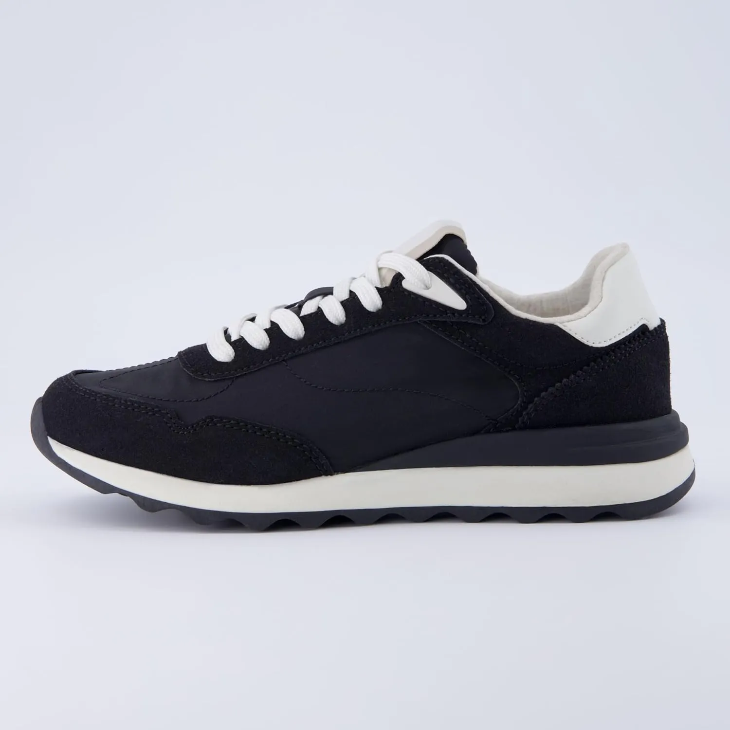 CUSHIONAIRE Women's Kicks lace up Nylon Sneaker  Comfort Foam, Wide Widths Available