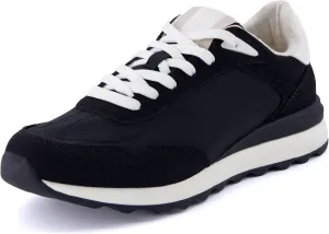 CUSHIONAIRE Women's Kicks lace up Nylon Sneaker  Comfort Foam, Wide Widths Available
