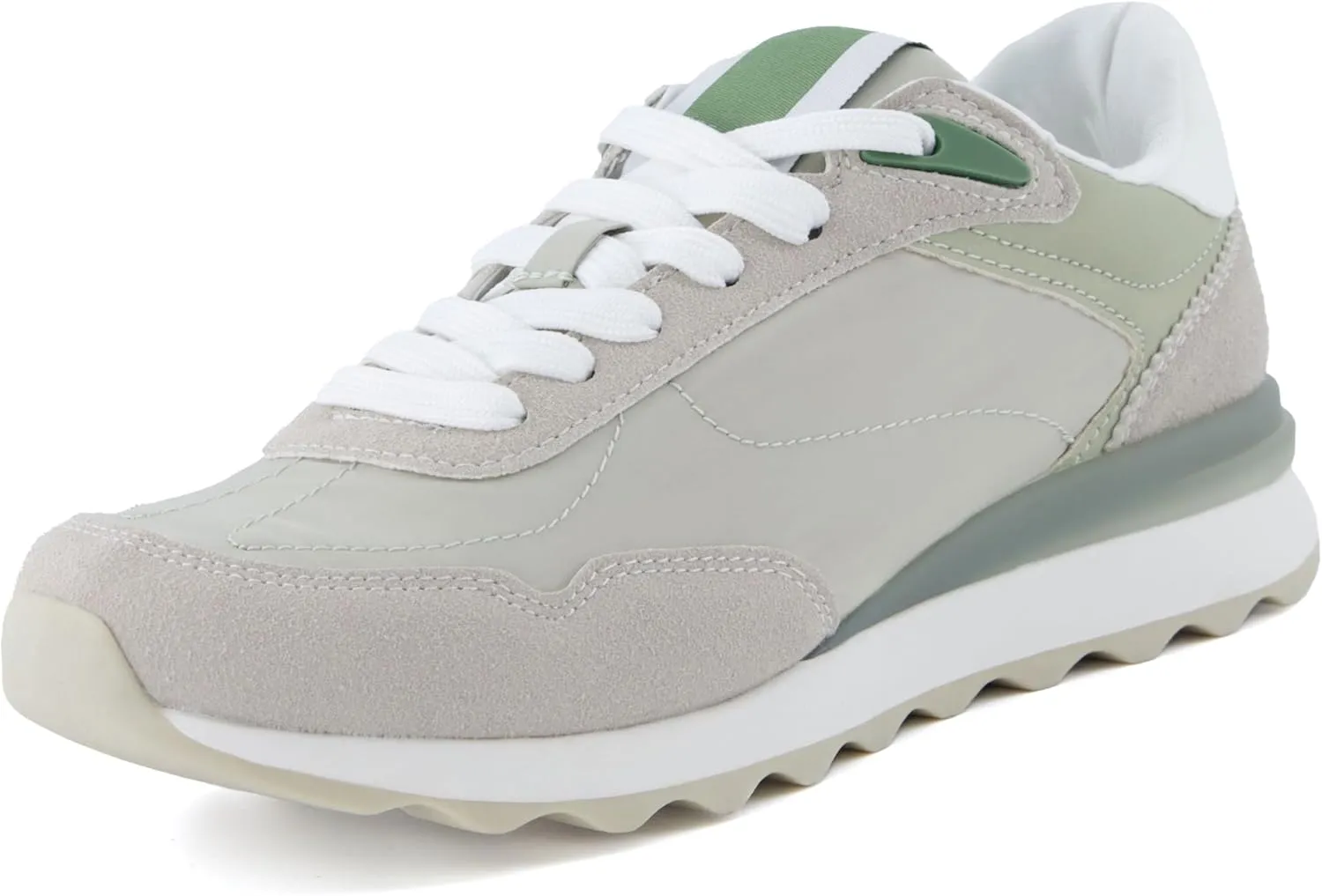 CUSHIONAIRE Women's Kicks lace up Nylon Sneaker  Comfort Foam, Wide Widths Available