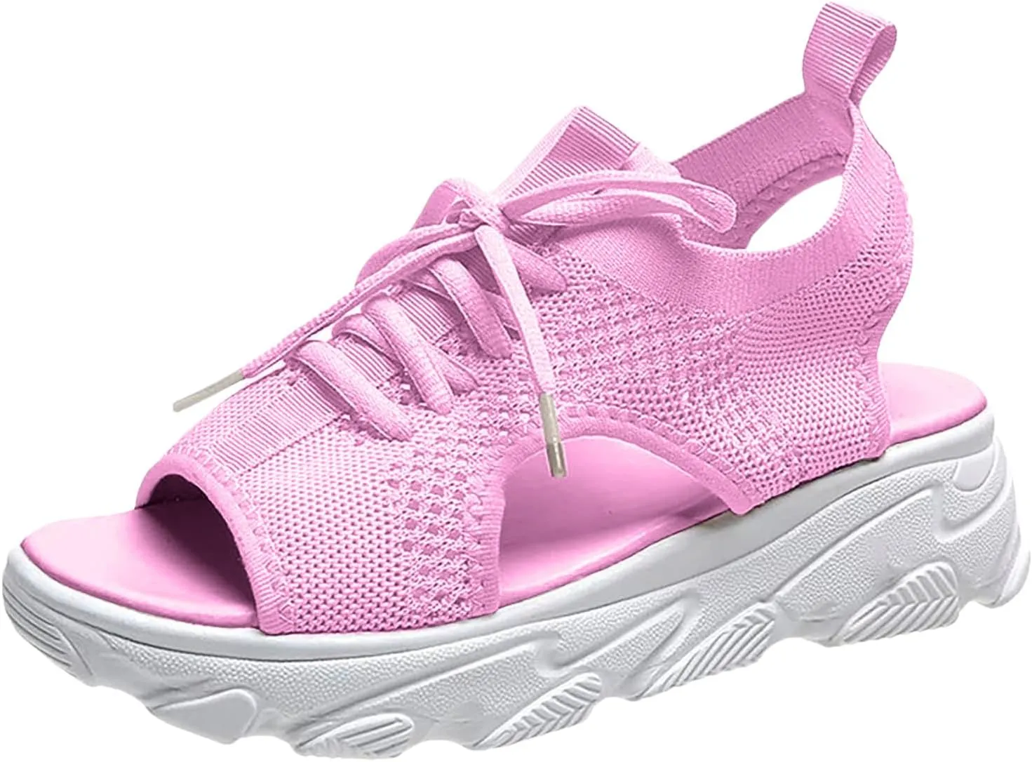 Cute Sandals for Women Summer Washable Slingback Orthopedic Slide Sport Sandals Causal Mesh Open Toe Platform Wedge Sandal with Arch Support Comfy Sports Knit Shoes
