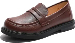 DADAWEN Girl's Loafers Slip On Round Toe Oxford Shoes Flats Church School Uniform Dress Shoes for Girls (Toddler/Little Kid/Big Kid)